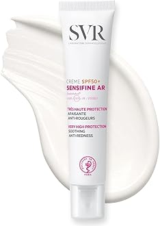 SVR SENSIFINE AR SPF50+ Calming Daily SPF50 Anti-Redness Moisturizer Rosacea Sun Cream for Face, UVB/UVA Anti-Redness Sunscreen for Sensitive Skin 40ml
