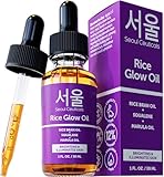 SeoulCeuticals Rice Bran Oil for Skin - Korean Skin Care Facial Glow Oil With Squalane & Vitamin E - Cruelty Free K Beauty Skincare 1oz