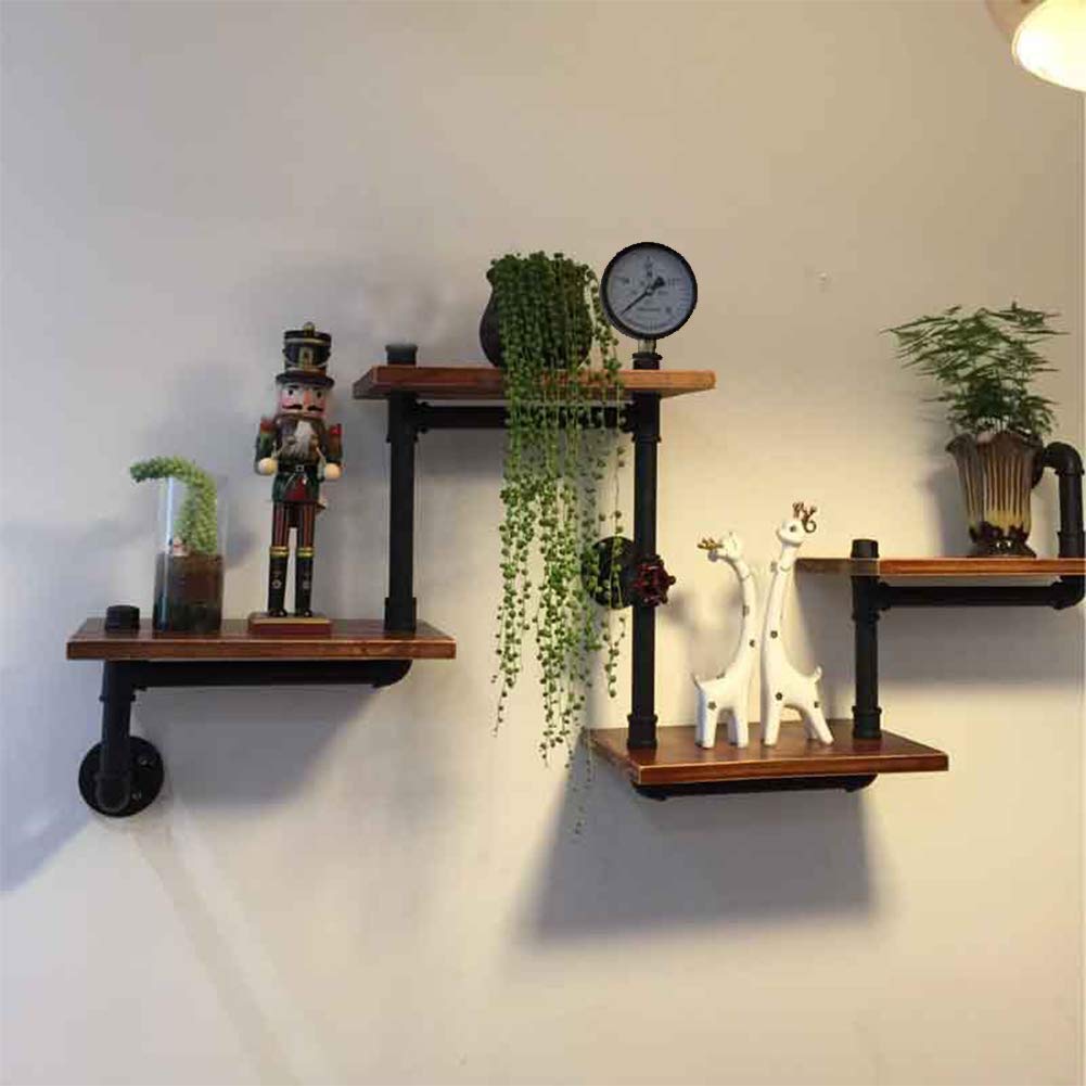 Buy Floating wall shelves floating shelf open metal Industrial Pipe
