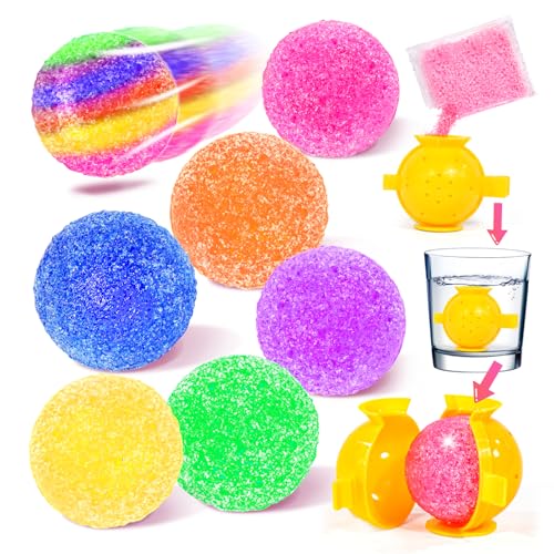 Ppotyo 24 Packs Gift Bouncy Ball Kit with Cards for Kids Magic Bouncing Ball STEM Science Experiment Craft Party Favors School Classroom Gifts Exchange for Boys and Girls