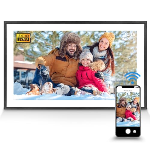 FLYAMAPIRIT 15.6" WiFi Digital Photo Frame with Touch Screen