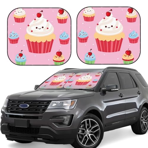 Pare-soleil de voiture pliable cupcake pour garder votre auto au frais