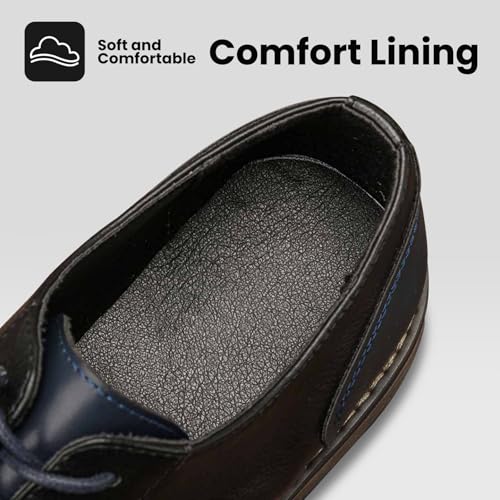 Recyphi Men's Casual Dress Shoes Orthopedic Shoes Business Oxford Derby Leather Shoes4