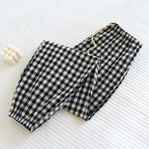 Men's Pajama Pants, Lightweight Soft Comfy Plaid Print Casual Sleep Pant Drawstring Elastic Waist Lounge Bottoms3