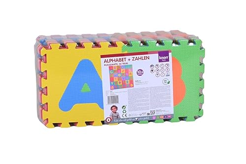 Knorrtoys 21004 - Puzzlematte 86-tlg. – Spielmatte Kinderspielteppich Spielteppich Schaumstoffmatte Matte bunt