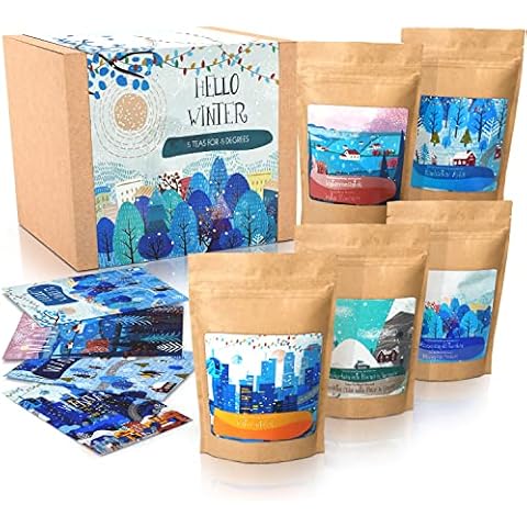 TEELIKAT Tee Geschenkset Hello Winter ChaCult, 280g - bestehend aus 5 feinen Wintertees, 1x Grüner Tee Cover