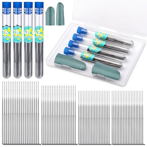 Image of Yizzvb 80 Pcs Needle Felting Needles, Felting Needles Tools Supplies | 4 Sizes Wool Felting Needle Tools Supplies Kit with Felting Needles Fingercots Storage Box for DIY Wool Felting Crafts
