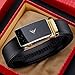VANNANBA Genuine Leather Belts for Men Automatic Ratchet Belts Fashion Designer Belts with Gift Box(39