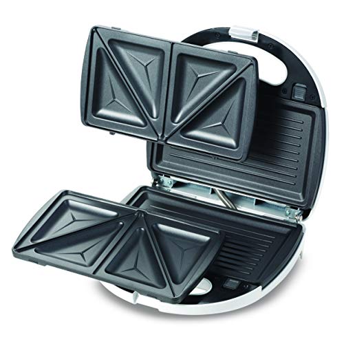 Kenwood 2-in-1 Sandwich Maker & Grill with 2 Sets of Non Stick Multifunctional Plates for Grilling and Toasted Sandwiches SMP01.A0WH White,