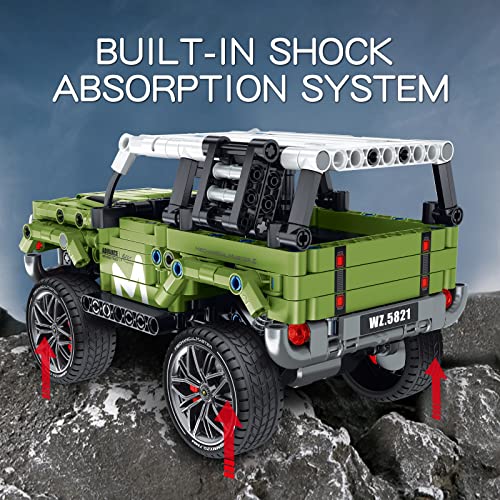 Zylegen Technique Land Rover Defender Building Blocks Set,Pickup Truck Model Building Kit,Adult Collectible Model Cars Kits To Build,1:14 Scale Truck Model (568 Pcs) #TOP6