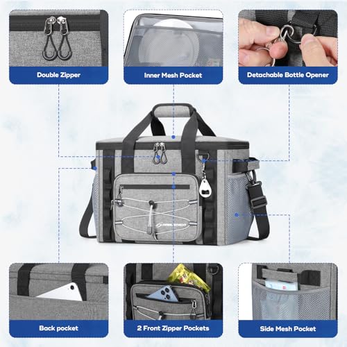 Maelstrom MSCB03 Soft Cooler Bag,Soft Sided Cooler,30 Cans Collapsible Cooler,Insulated Ice Chest,Large Leakproof Camping Cooler,Portable Travel Cooler thumb #3