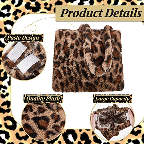 Weewooday Bolso Tote grande de piel sintética con estampado de leopardo miniatura 4