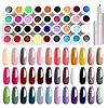 Gel Nagellack Comozon UV Gel Nagelgel Farbgel Für Gelnäge Farben Nagel Gel Farben Set Für NäGel Gel Nail Polish Farbgel GelnäGel Set AnfäNger 36 Farben Glitzer UV Gel Farbgel Für Nail Art Nagel Design