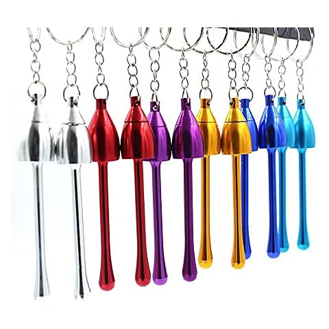 GYQCP 12 Aluminum Alloy Pipes With Keychains, Detachable Pipes Vanilla Tobacco Pipes Creative Portable Mushroom-shaped Pipes Impressive Tobacco Smoking Pipe Tobacco Accessories Cover