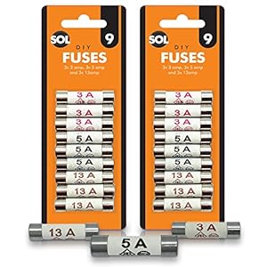 18pcs Fuses Mixed Household UK | 13 Amp Fuses UK | 5 Amp Fuses UK | 3 Amp Fuses UK | Ceramic Tube Fuses | Household…