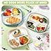 Domensi 3 Sets Kids Porcelain Plates with Silicone Sleeves Toddler Divided Porcelain Plate Baby Ceramic Dishes Snack Container for Kid Toddler Baby Feeding Microwave Dishwasher Safe(Classic Color)