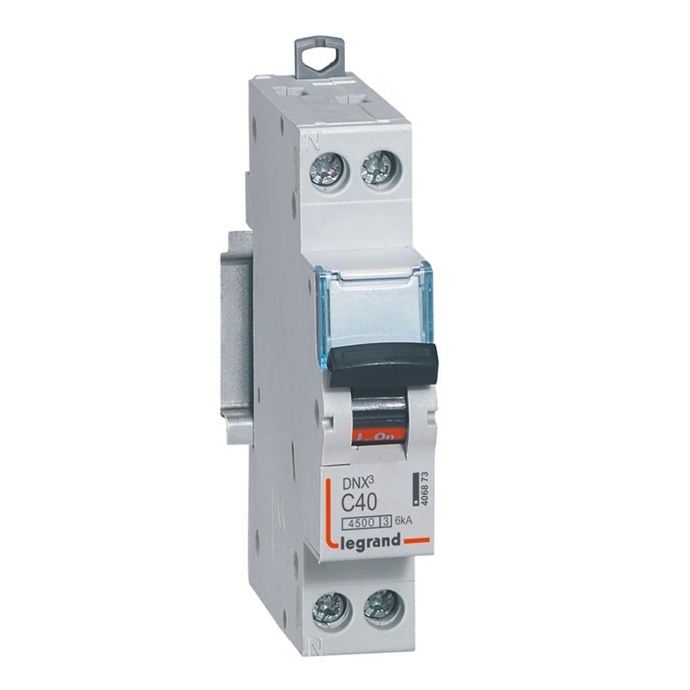 Legrand Circuit Breaker 40 A 6kA C Curve Phase Neutral DX3 Screw/Screw