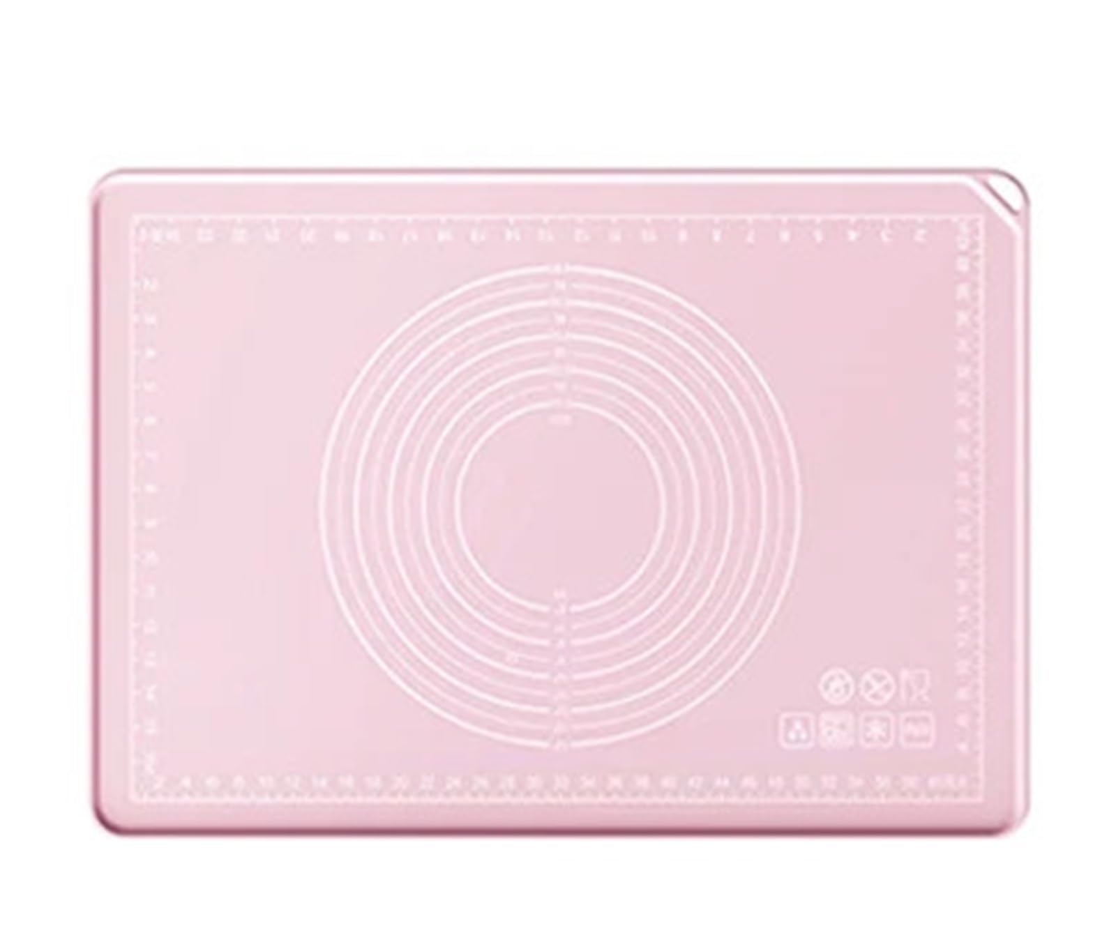 Verdickte Antihaft-Silikon-Gebäckmatte for die Küche, Pizza- und Nudelteig, Knetpad, Küchen-Backzubehör Für Teig(Pink,60x80cm)