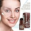 Eyebrow Stamp Kit, Eyebrow Shaping Stamp Makeup Kit, One Step Eye Brow Stamp, Long Lasting Eyebrow Makeup Tool with 10 Reusable Eyebrow Stencils, 2 Eyebrow Brushes, 3 Colors (Medium Brown)