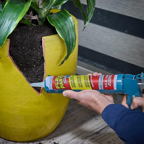 Image of Flex Paste, Waterproof Paintable Putty, Spackle Sealant, Fill Gaps Cracks Holes - Block Out Water and Air - UV Resistant - Walls, Drywall, EPDM, Concrete, Roof, RV Repairs, Clear, Cartridge