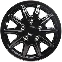 TopTech Revolution 15 Inch Wheel Trim Set Gloss Black Set of 4 Hub Caps Covers
