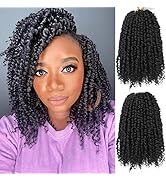 10inch Passion Twist Crochet Hair Pre-looped Passion Twist Hair Water wave Crochet Braids For Bla...