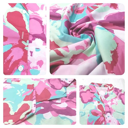Image of GRECIILOOKS Co-ord Set for Women Stylish | Women Co-Ord Pajama Set | Stylish Night Dress & Beach Outfit | 2 Piece Printed Shirt & Shorts Loungewear | Comfortable Pajama Sets for Womens