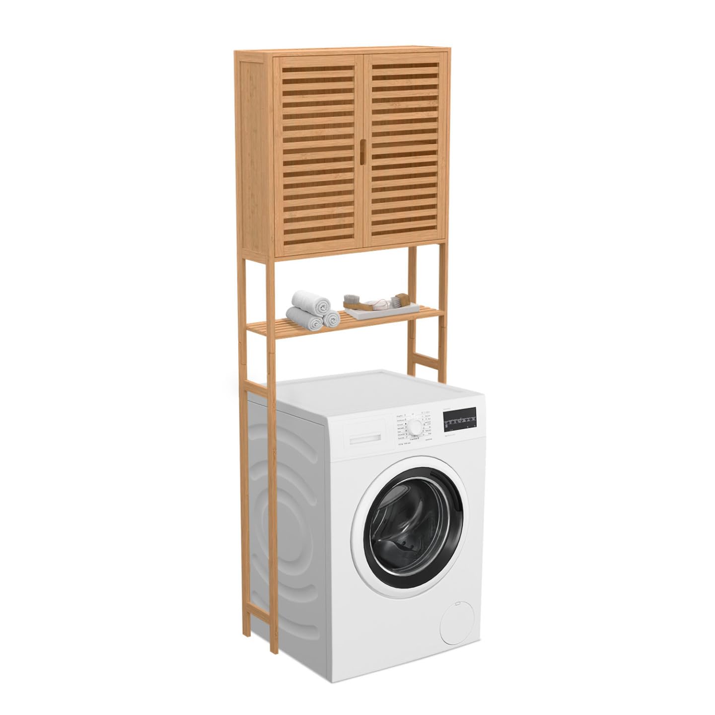 IDMarket - Regalmöbel Oberteil WC Schrank Bambus BEA