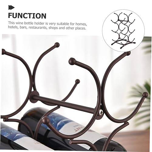 Soporte para botellas de vino 35.5X23X16cm hierro oscuro miniatura 4