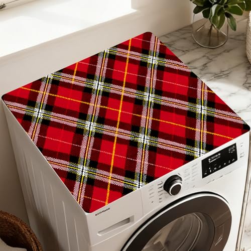 Image of Washer Dryer Top Cover Mat, Non-Slip Laundry Room Decor, Laundry Room Kitchen Appliance Decor Protector Size 23.6x19.7in