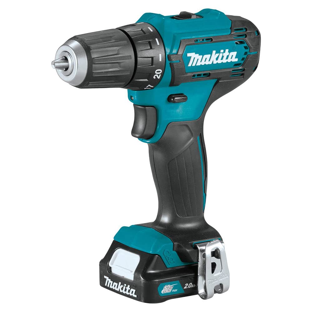 Makita FD09R1-R 12V MAX CXT Lithium-Ion 3/8 in. Cordless Drill Driver Kit with 2 Batteries (2 Ah) (Renewed)