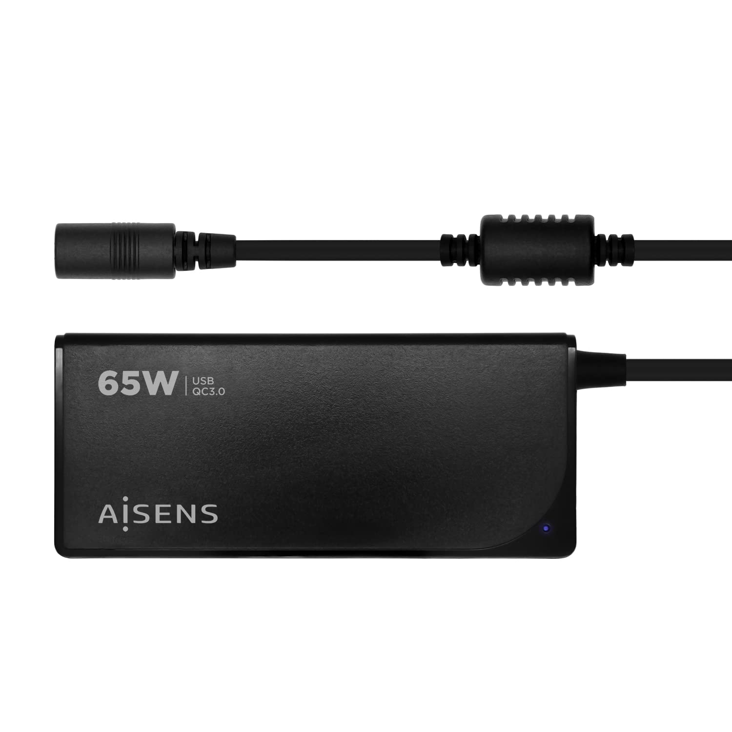 AISENS - ASLC-​65WAUTO-​BK - Cargador 65W AUTOMATICO Universal MULTITENSION con 9 Conectores + USB-​A QC.3.0