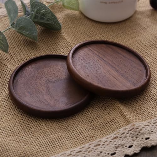 Dessous de verre en bois de noyer pour éliminer les taches de café - 3