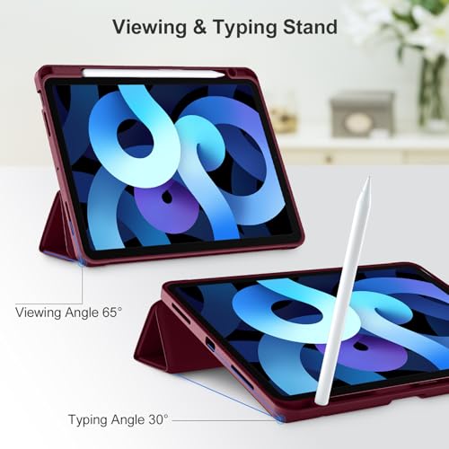 Image of Akkerds for iPad Air 11 Inch Case M4 /M3 /M2, Air 5th /4th Gen 10.9, WineRed