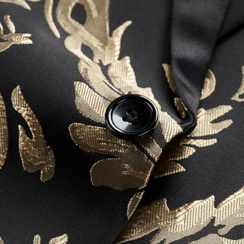 Tuxedo Suits for Men 2 Piece Regular Fit Suit Floral Blazer Jacket Waistcoat Pants Men Suit Set for Wedding Prom2