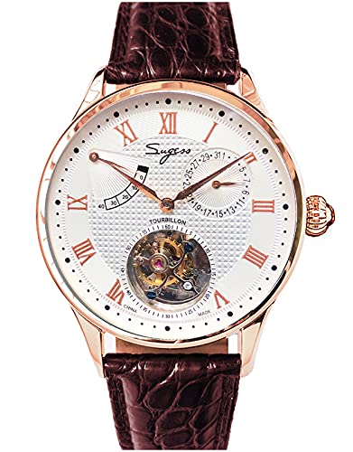SU8001GW Tourbillon Master Seagull ST8001 Uhrwerk Saphirglas Herren mechanische Armbanduhr 1963