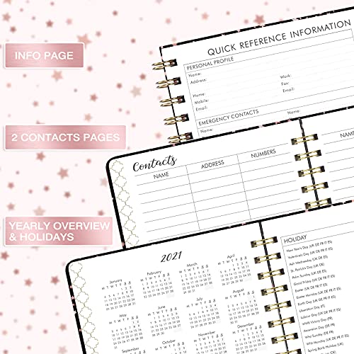 Dagboek 2021-2022-A5 weekplanner van juli 2021 tot juni 2022 met hardcover, pennenlus, rugtas, 21,5 x 15,5 x 1,5 cm - Image 5