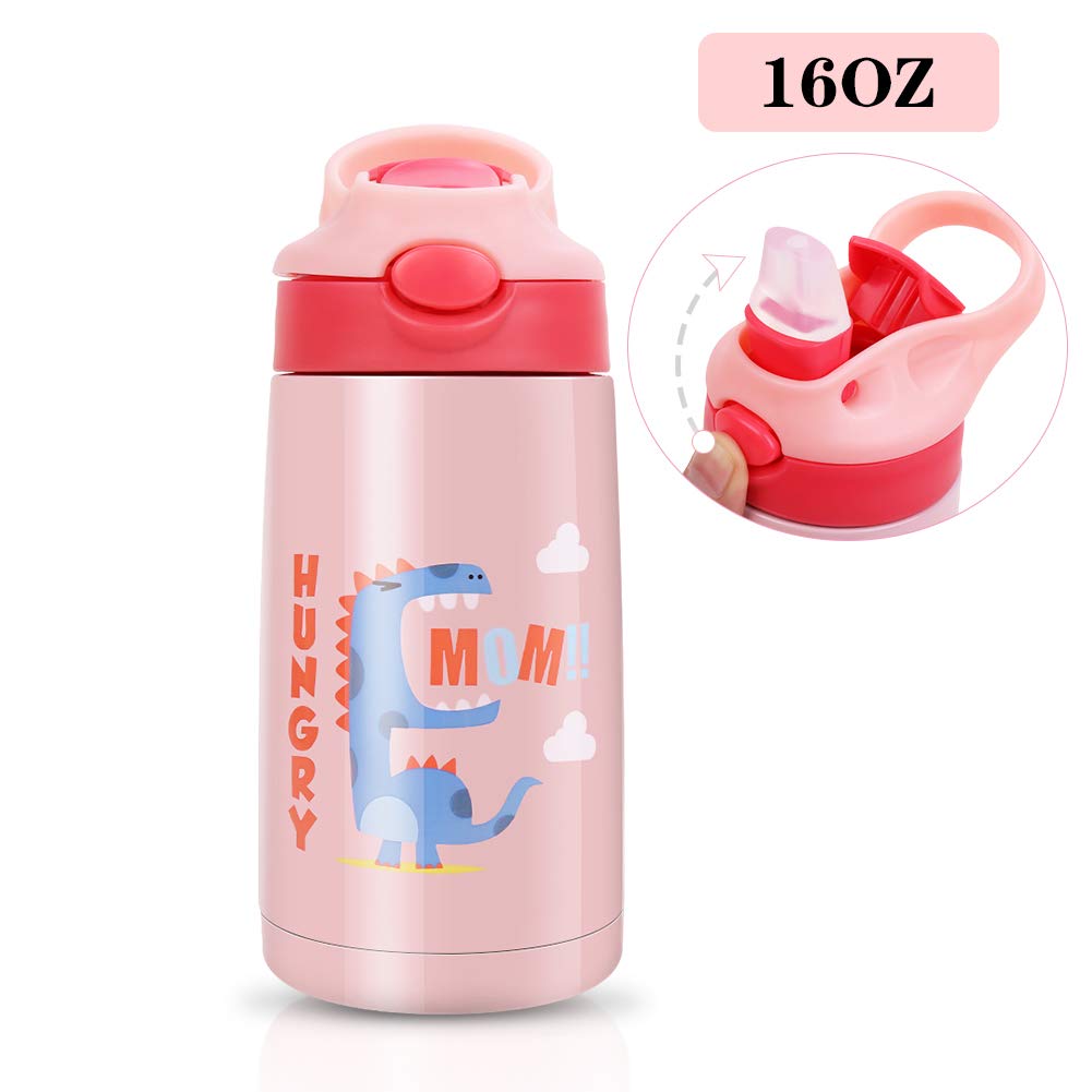 thermos 16 oz water bottle with straw