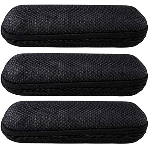 Eyekepper EVA Zip Case For Reading Glasses Black, 3 pcs Cover
