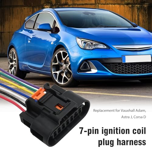 Hoypeyfiy 1PC Car 7 Pin Ignition Coil Connector Plug Wiring Harness, Ignition Coil Plug Connector Replacement for Vauxhall Adam Astra J Corsa D Replaces 1930-0958 PP10000888 15CM - Image 6