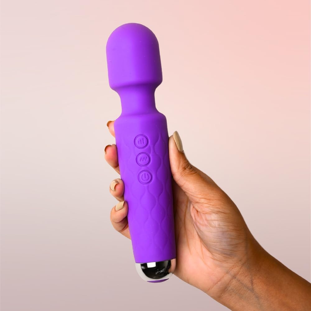 Magic Full Body Massager for Stress & Pain Relief | Compact & Waterproof | 5 Speed Modes | Relaxation | Travel & Skin Friendly | Stress & Pain Relief - Purple