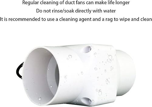 Miniatura 4 de AEGIS light Ventilador de conducto en línea de 2 pulgadas, 12 V, mini ventilador de ventilación de circulación de aire para calefacción, refuerzo de