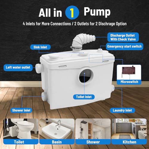 Flodream FD-800JLF 800 Watt Upflush Toilet thumb #3