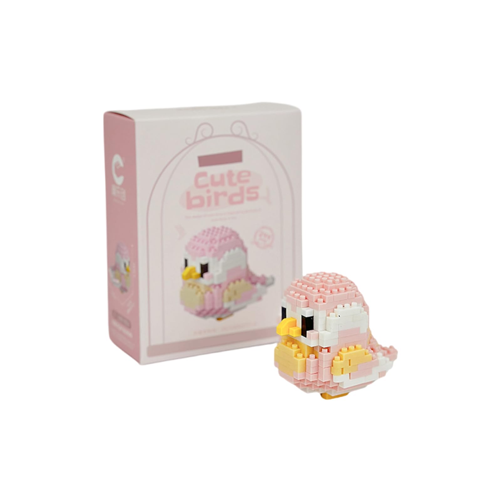 NOOLY Parrot Micro Building Bricks Kit Bird Thmed Blocks Set Decoration for Home and Office WKLJM-01 244Pcs (Peach Pink) 8917 - Image 2