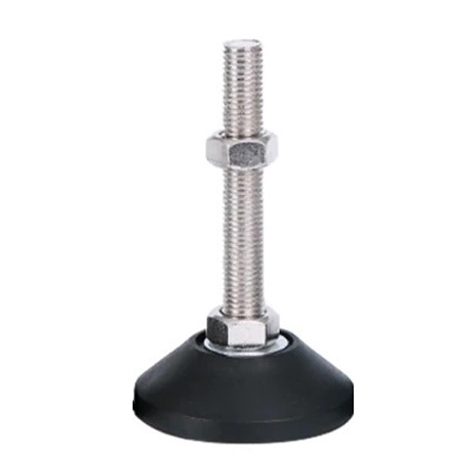 Pies ajustables de acero inoxidable de 4 piezas for muebles | Pata ajustable for torno de máquina herramienta con roscas M6-M12 for estantes(D40xm12x150)