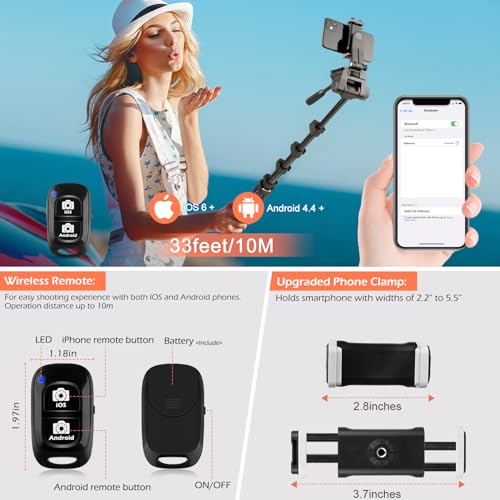 Aureday WYD-67IN 67 Inch Phone Tripod&Camera Stand thumb #2