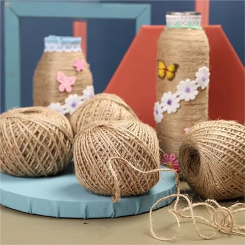 CIGPKLO Cuerda De Yute Cuerda de Yute Vintage 2 mm, Cordel, arpillera, for Manualidades, envoltorios, jardinería, Bodas y decoración Fiestas(3pcs)