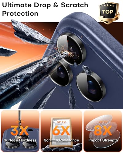 Image of TOCOL Camera Lens Protector for iPhone 17 Pro Max /iPhone 17 Pro Tempered Glass HD Individual Scratch Resistant Camera Cover Accessories Case Friendly 2 Pack(Black)