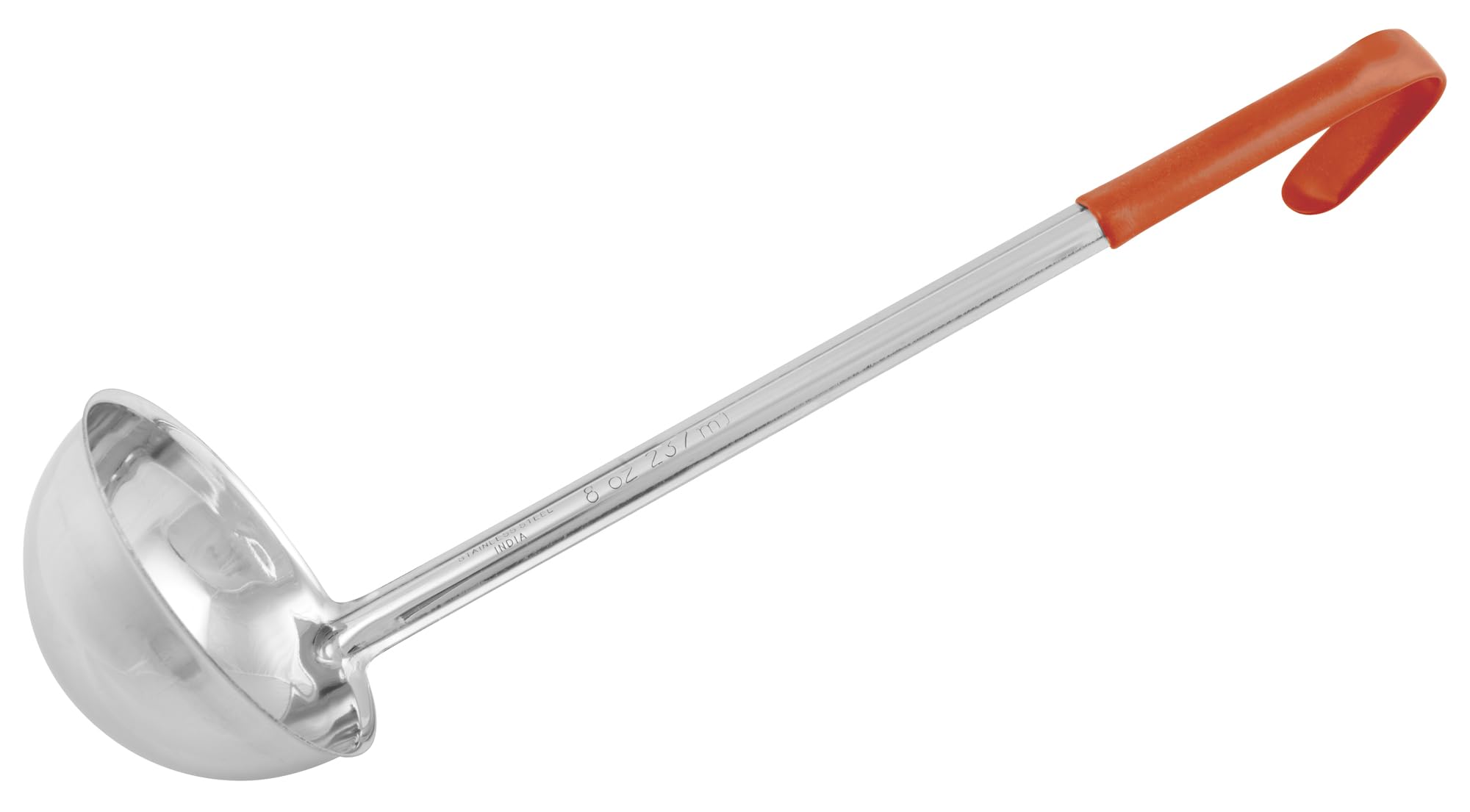 Louche monobloc en acier inoxydable avec manche ergonomique
