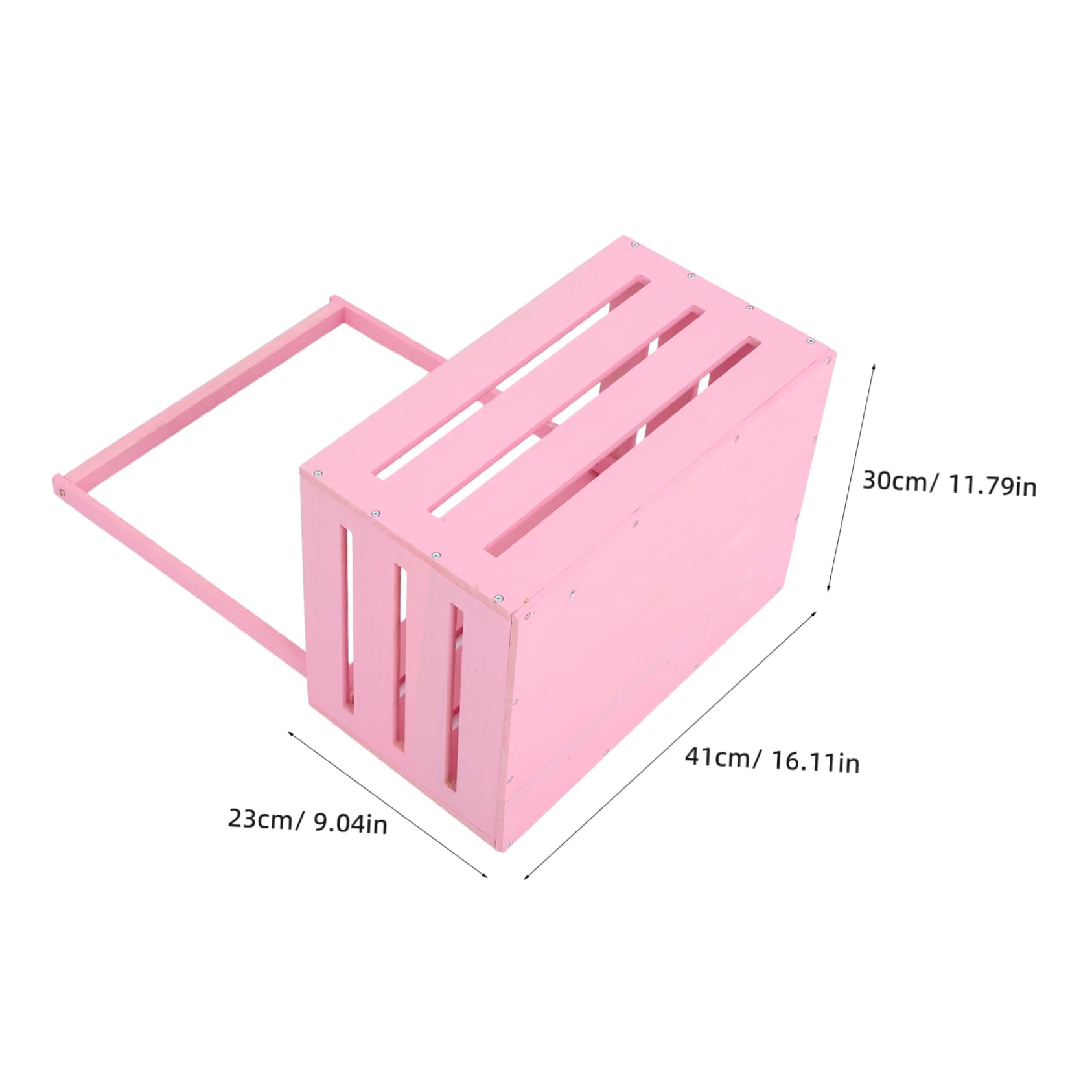 BESTonZON Holzaufbewahrungskorb Für Babyspielzeug Babywäschebox Geschenkkorb Zur Babyparty Rosa Mit Griff Platzsparendes Design Aus Natürlichen Materialien Gefertigt